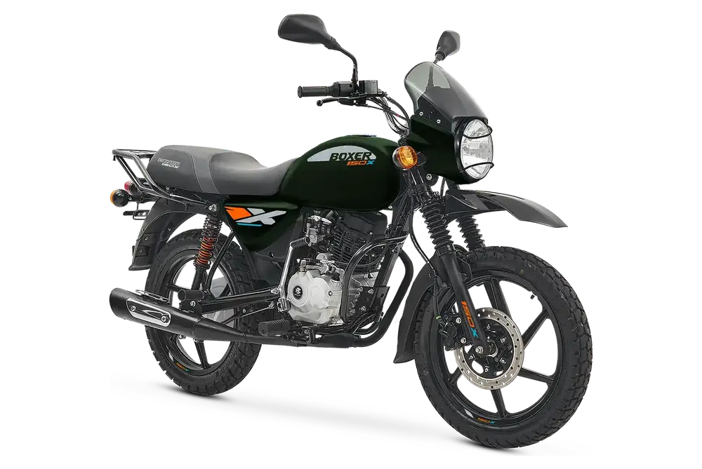 Bajaj BOXER 150 X, color verde escarabajo